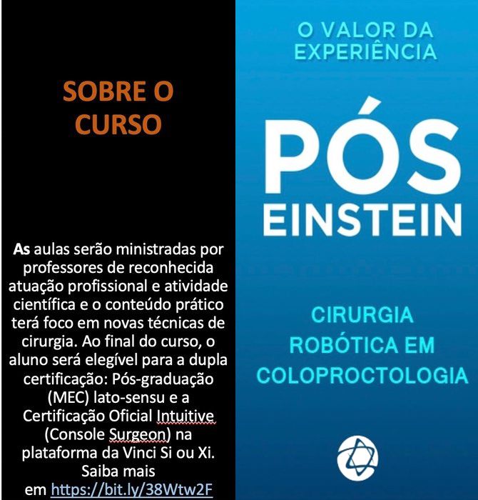 Cirurgia Robótica em Coloproctologia - Einstein